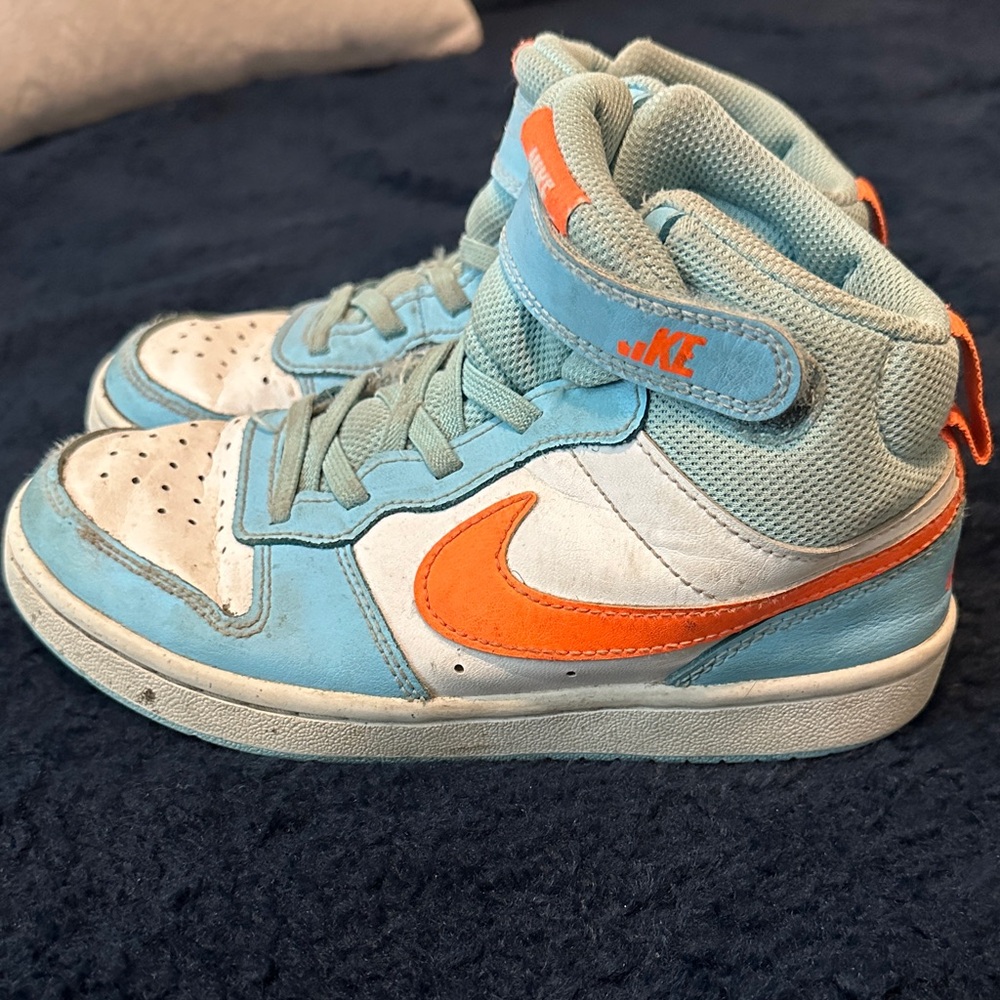 Nike Kids Sneakers - Light Blue and Orange